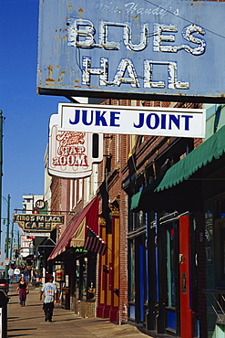 Signs on Beale Street, Memphis, Tennessee, United States of America, North America