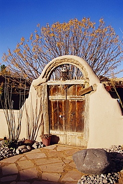 Doorway, historic old Mesilla, Las Cruces area, southern New Mexico, United States of America, North America