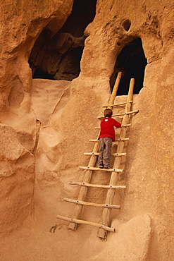 Cave rooms, Bandelier National Monument, New Mexico, United States of America, North America