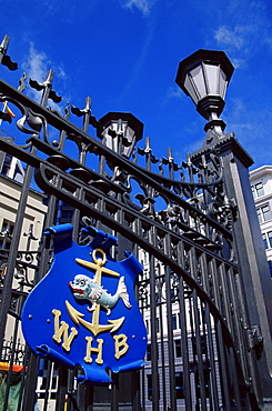 Gates to Queens Wharf, Wellington, North Island, New Zealand, Pacific