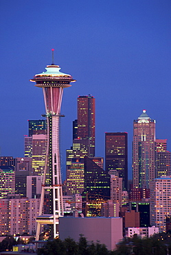 City skyline from Kerry Park Viewpoint, Seattle, Washington state, United States of America, North America