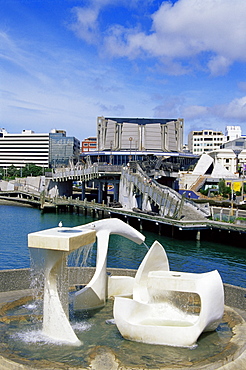 Albatross fountain, Frank Kitts Park, Wellington, North Island, New Zealand, Pacific