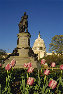 James Garfield Monument and Capitol Building, Washington D.C., United States of America, North America