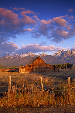 Barn in Mormon Row, Grand Teton National Park, Wyoming, United States of America, North America