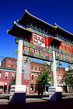 Chinatown gate, Vancouver, British Columbia, Canada, North America