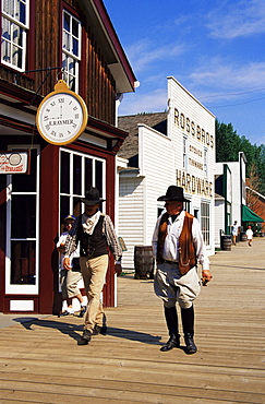 Street scene circa 1885, Fort Edmonton Park, Edmonton, Alberta, Canada, North America