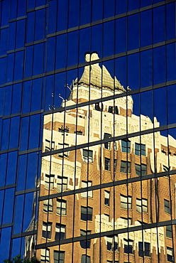 Reflection of Marine Building, Vancouver, British Columbia, Canada, North America