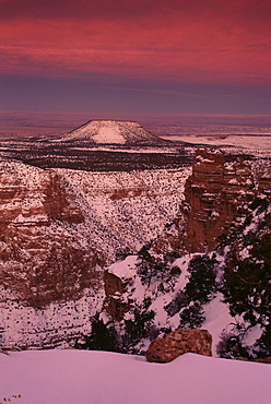 Sunset, Desert View Overlook, South Rim, Grand Canyon, UNESCO World Heritage Site, Arizona, United States of America, North America