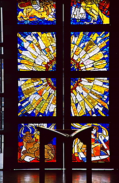 Stained glass door, St. Paul's Cathedral, Melbourne, Victoria, Australia, Pacific