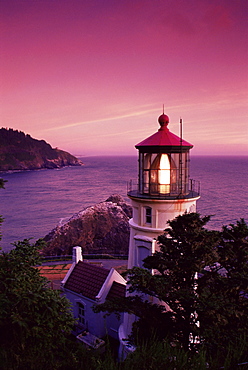 Heceta Head lighthouse, Oregon coast, Oregon, United States of America, North America