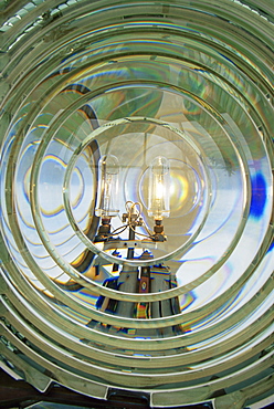 First order Fresnel lens, Cape Blanco lighthouse, Port Orford, Oregon, United States of America, North America