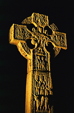 Tenth century High Cross, Drumcliffe Cemetery, County Sligo, Connacht, Republic of Ireland, Europe