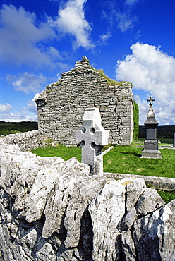 Carran church, The Burren, County Clare, Munster, Republic of Ireland, Europe