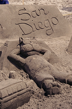 Sand castle competition, Imperial Beach, San Diego, California, United States of America, North America