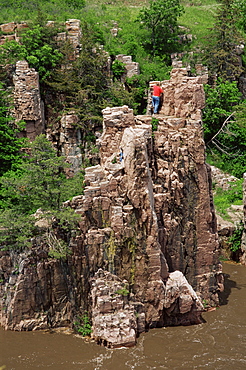 King and Queen Rock, Palisades State Park, Garretson, Greater Sioux Falls area, South Dakota, United States of America, North America