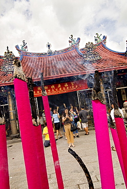 Giant incense sticks, Chinese moon festival, Georgetown, Penang, Malaysia, Southeast Asia, Asia