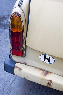 Detail of rusty old Trabant Car, Budapest, Hungary, Europe