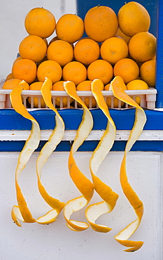 Orange juice stall, Essaouira, Morocco, North Africa, Africa