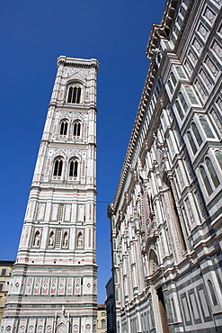 Campanile, and Duomo, Piazza del Duomo, UNESCO World Heritage Site, Florence, Tuscany, Italy, Europe