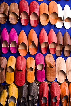 Traditional footware, Souk, Medina, Marrakech, Morocco, North Africa, Africa