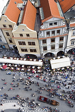 View from tower of Old Town Square, Old Town, Prague, Czech Republic, Europe