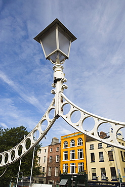 Detail of Ha'penny Bridge, River Liffey, Dublin, Republic of Ireland, Europe