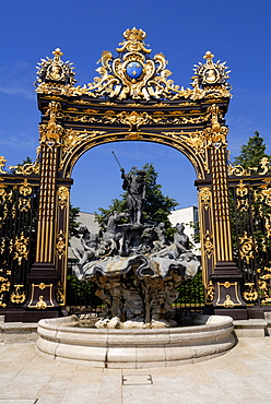 Fountain of Amphitrite, Place Stanislas, UNESCO World Heritage Site, Nancy, Lorraine, France, Europe