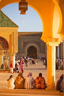 Place el Hedim, Bab Mansour, Meknes, UNESCO World Heritage Site, Morocco, North Africa, Africa