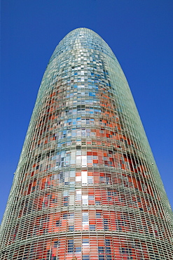 Agbar tower by architect Jean Nouvel, Barcelona, Catalonia, Spain, Europe