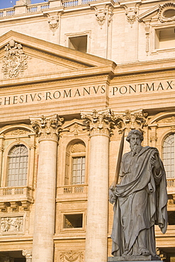 Statue of St. Paul, St. Peter's Basilica, Vatican, Rome, Lazio, Italy, Europe