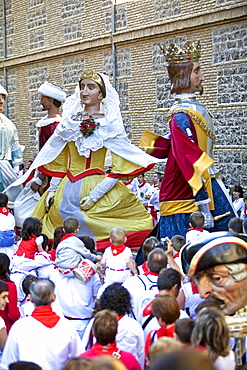 Big heads for children (Cabezones), San Fermin festival, Pamplona, Navarra, Euskadi, Spain, Europe