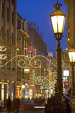 Christmas in Dam Square and Kalvestraat, Amsterdam, Netherlands, Europe