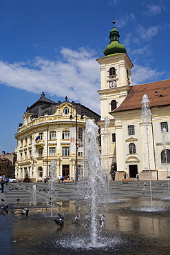 Mare square, Sibiu, Transylvania, Romania, Europe