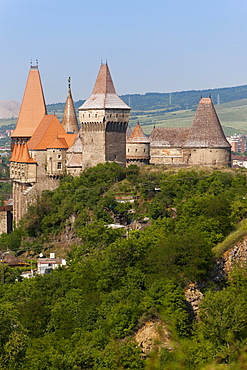 Gothic Carvin Castle, Hunedoara, Romania, Europe