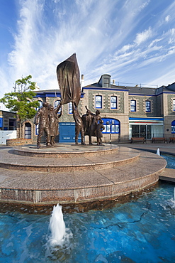 Sculpture in Liberation Square, St. Helier, Jersey, Channel Islands, United Kingdom, Europe