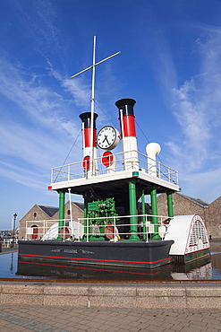 Steam clock Ariande, Waterfront, St. Helier, Jersey, Channel Islands, United Kingdom, Europe