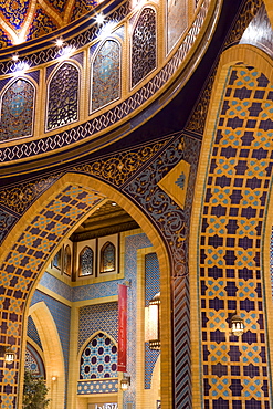 Detail of Persia Court, Ibn Battuta Shopping Mall, Dubai, United Arab Emirates, Middle East