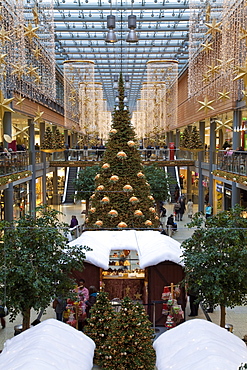 Arkaden shopping centre in Potsdamer Platz, illuminated and decorated for Christmas, Berlin, Germany, Europe