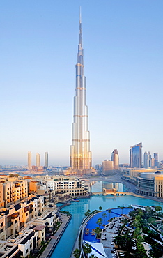 The Burj Khalifa, completed in 2010, the tallest man made structure in the world, Dubai, United Arab Emirates, Middle East