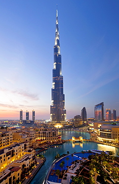 The Burj Khalifa, completed in 2010, the tallest man made structure in the world, Dubai, United Arab Emirates, Middle East