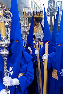 Semana Santa (Holy Week) celebrations, Malaga, Andalucia, Spain, Europe