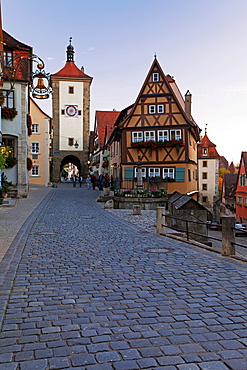 Ploenlein, Siebers Tower, Rothenburg ob der Tauber, Franconia, Bavaria, Germany, Europe