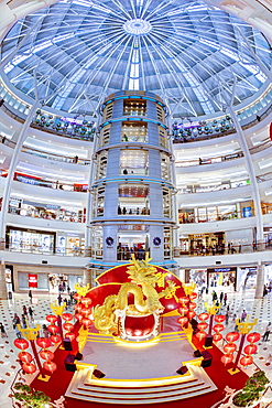 Interior of a modern shopping complex at the foot of the Petronas Towers, Kuala Lumpur, Malaysia, Southeast Asia, Asia