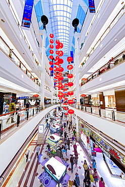 Interior of a modern shopping complex at the foot of the Petronas Towers, Kuala Lumpur, Malaysia, Southeast Asia, Asia