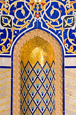 Detail in Al-Ghubrah or Grand Mosque, Muscat, Oman, Middle East