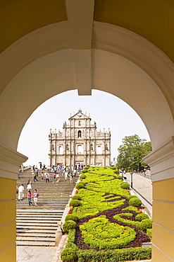 The ruins of Sao Paulo Cathedral (St. Pauls Cathedral) in central Macau, Macau, China, Asia