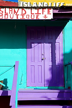 Colourful painted houses in St. John's, Antigua, Leeward Islands, West Indies, Caribbean, Central America