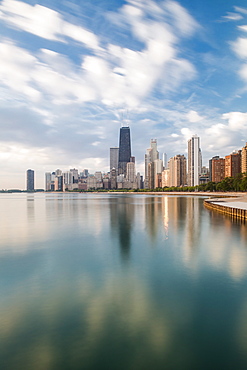 City skyline and Lake Michigan, Chicago, Illinois, United States of America, North America