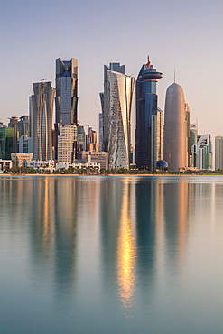 New skyline of the West Bay central financial district of Doha, Qatar, Middle East