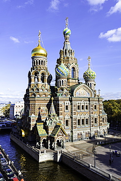 Domes of Church of the Saviour on Spilled Blood, UNESCO World Heritage Site, St. Petersburg, Russia, Europe